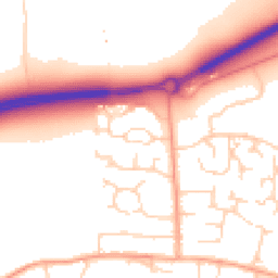 Daytime road noise heatmap for NR13 5SB
