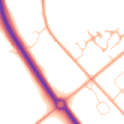 Daytime road noise heatmap for NR13 6FR
