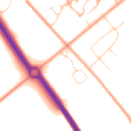 Daytime road noise heatmap for NR13 6TL