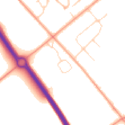 Daytime road noise heatmap for NR13 6TP