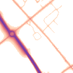 Daytime road noise heatmap for NR13 6TQ