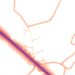 Daytime road noise heatmap for NR14 6AZ