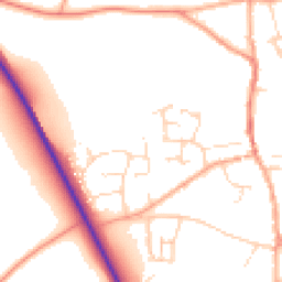 Daytime road noise heatmap for NR14 6GE
