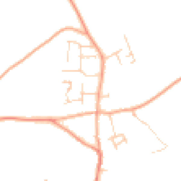 Daytime road noise heatmap for NR14 6HH