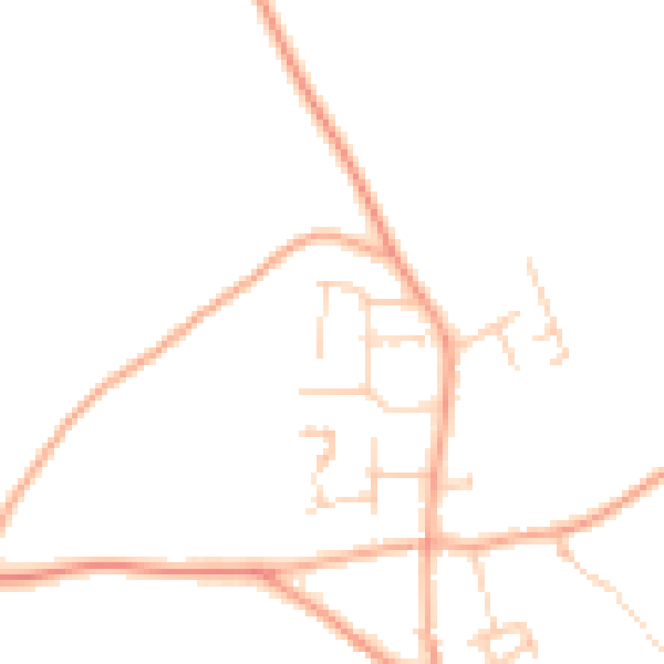 Daytime road noise heatmap for NR14 6HT