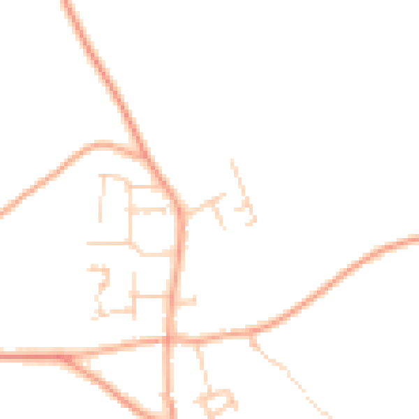 Daytime road noise heatmap for NR14 6HY