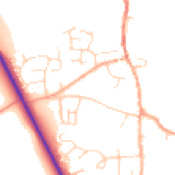 Daytime road noise heatmap for NR14 6JY