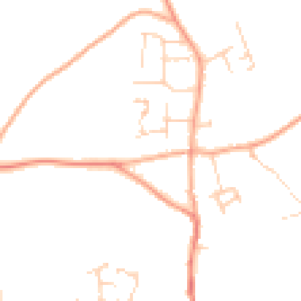 Daytime road noise heatmap for NR14 6NE