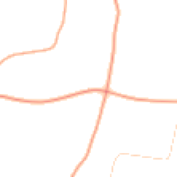 Daytime road noise heatmap for NR14 6SQ