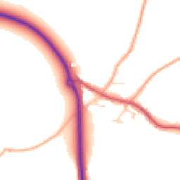 Daytime road noise heatmap for NR14 6TF