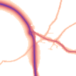 Daytime road noise heatmap for NR14 6TJ