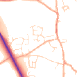 Daytime road noise heatmap for NR14 6UU