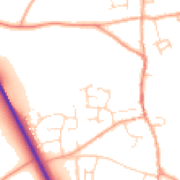 Daytime road noise heatmap for NR14 6UY