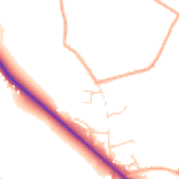 Daytime road noise heatmap for NR14 7HN