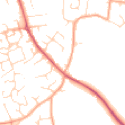Daytime road noise heatmap for NR14 7SZ