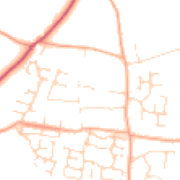 Daytime road noise heatmap for NR14 8BY