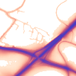 Daytime road noise heatmap for NR14 8GE