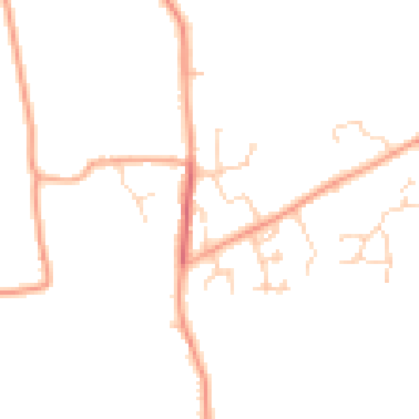 Daytime road noise heatmap for NR14 8LS