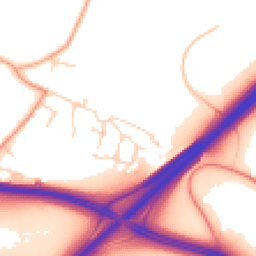Daytime road noise heatmap for NR14 8RN
