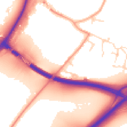 Daytime road noise heatmap for NR14 8TD