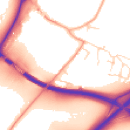 Daytime road noise heatmap for NR14 8TG