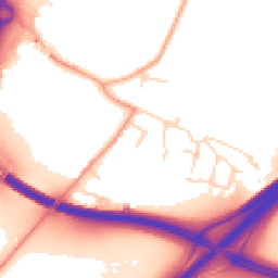 Daytime road noise heatmap for NR14 8TJ
