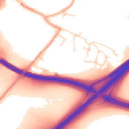 Daytime road noise heatmap for NR14 8UE