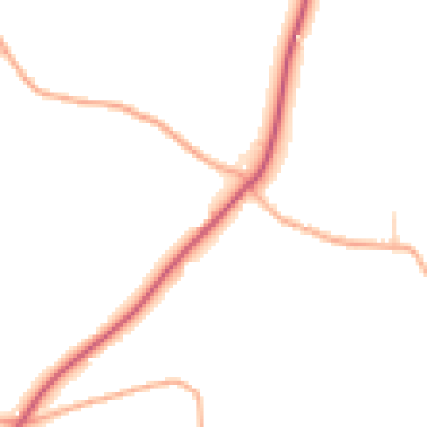Daytime road noise heatmap for NR16 1AF
