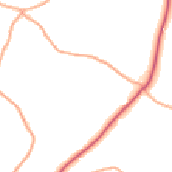 Daytime road noise heatmap for NR16 1BL