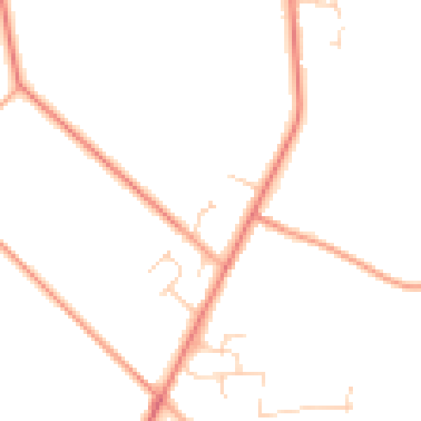 Daytime road noise heatmap for NR16 1BW