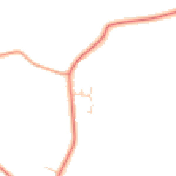 Daytime road noise heatmap for NR16 1BX
