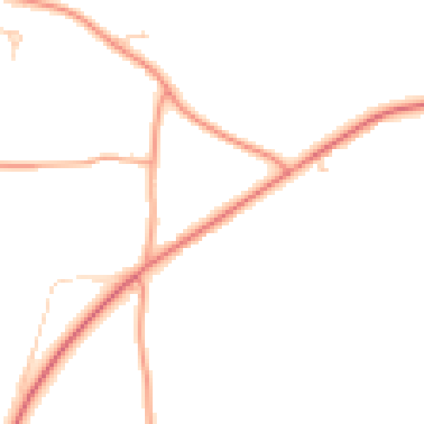 Daytime road noise heatmap for NR16 1FJ