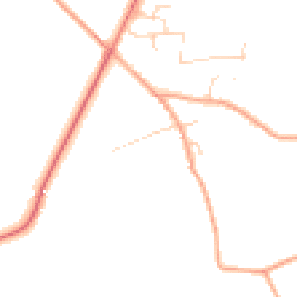 Daytime road noise heatmap for NR16 1LF