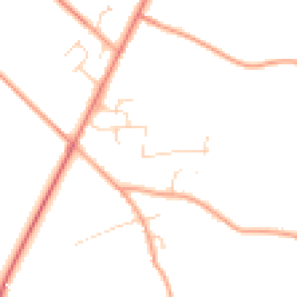 Daytime road noise heatmap for NR16 1LH