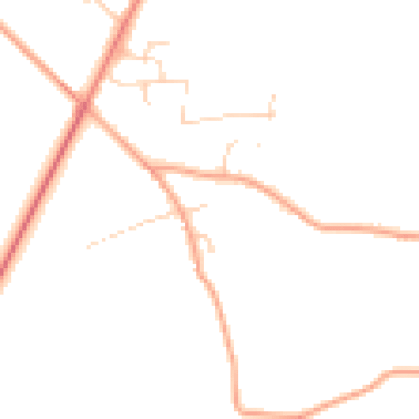 Daytime road noise heatmap for NR16 1LL
