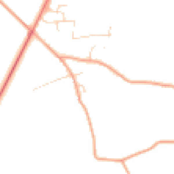 Daytime road noise heatmap for NR16 1NS
