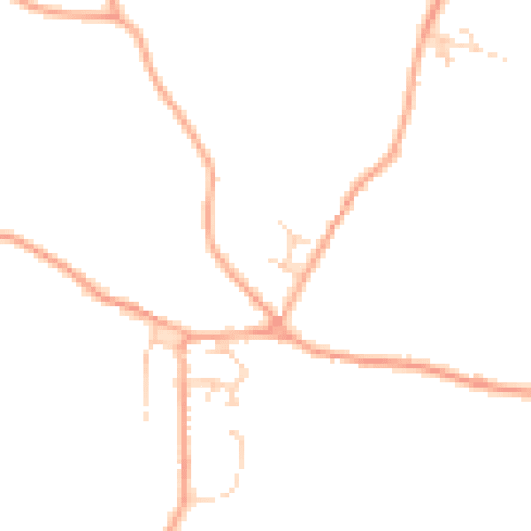 Daytime road noise heatmap for NR16 2EA