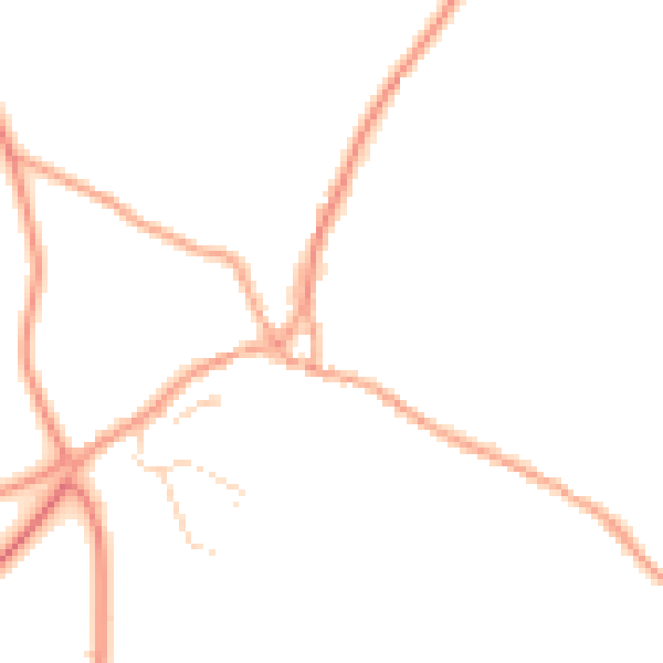 Daytime road noise heatmap for NR16 2EE