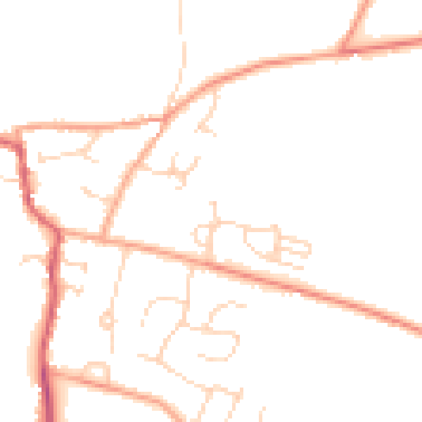 Daytime road noise heatmap for NR16 2GA