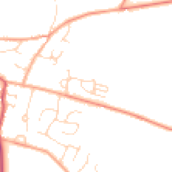 Daytime road noise heatmap for NR16 2GG