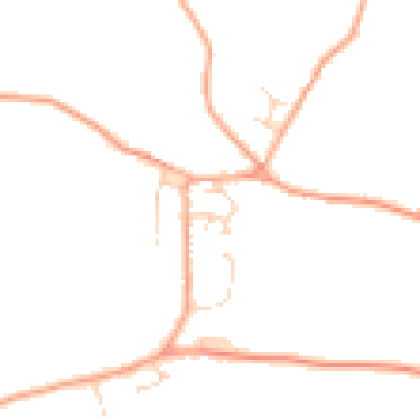 Daytime road noise heatmap for NR16 2HY