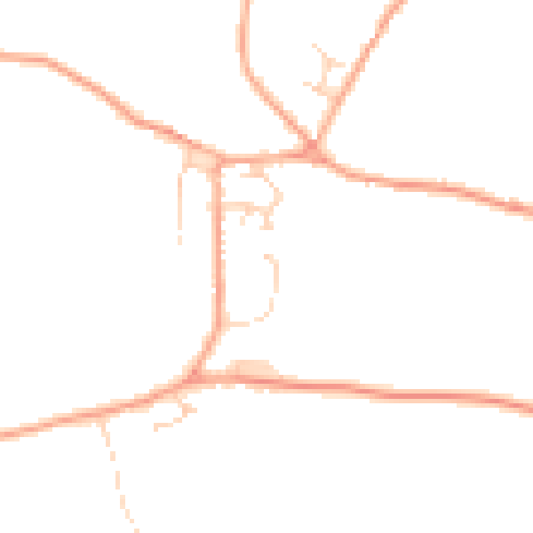 Daytime road noise heatmap for NR16 2SY