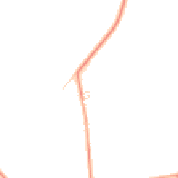 Daytime road noise heatmap for NR16 2TA