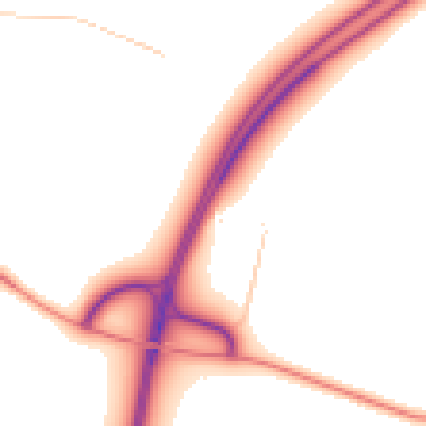 Daytime road noise heatmap for NR17 1AX