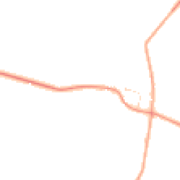 Daytime road noise heatmap for NR17 1DY