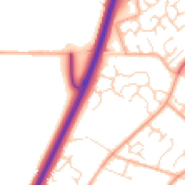 Daytime road noise heatmap for NR17 1GJ