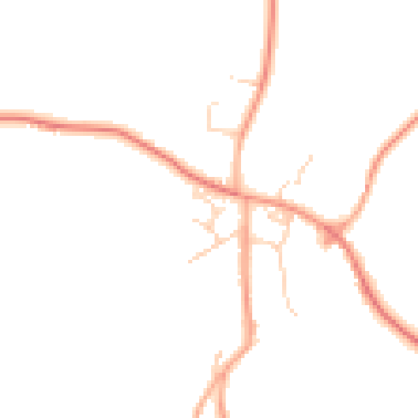 Daytime road noise heatmap for NR17 1HU