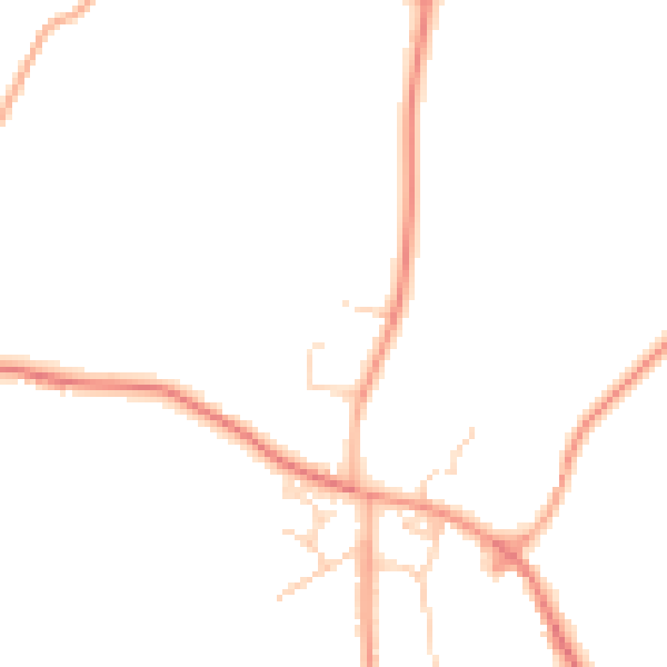 Daytime road noise heatmap for NR17 1HY