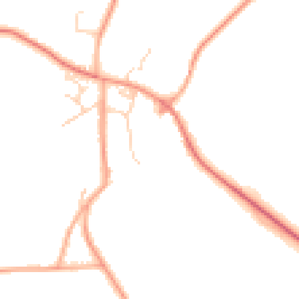 Daytime road noise heatmap for NR17 1LE