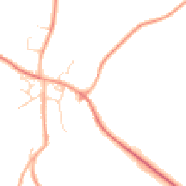 Daytime road noise heatmap for NR17 1LJ